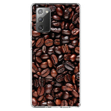 DistinctInk® Clear Shockproof Hybrid Case for Apple iPhone / Samsung Galaxy / Google Pixel - Dark Brown Coffee Beans