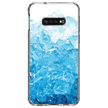 DistinctInk® Clear Shockproof Hybrid Case for Apple iPhone / Samsung Galaxy / Google Pixel - Clear Blue Ice Image Print