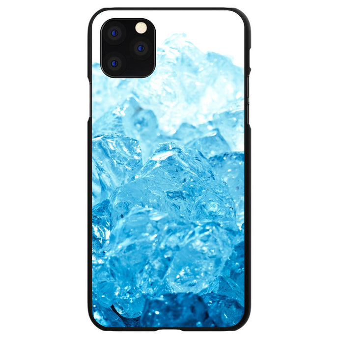 DistinctInk® Hard Plastic Snap-On Case for Apple iPhone or Samsung Galaxy - Clear Blue Ice