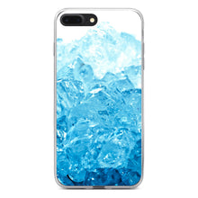 DistinctInk® Clear Shockproof Hybrid Case for Apple iPhone / Samsung Galaxy / Google Pixel - Clear Blue Ice Image Print