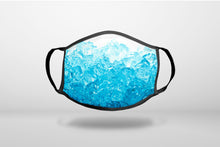 Clear Blue Ice Image Print - 3-Ply Reusable Soft Face Mask Covering, Unisex, Cotton Inner Layer