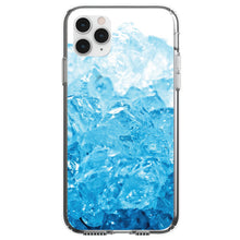 DistinctInk® Clear Shockproof Hybrid Case for Apple iPhone / Samsung Galaxy / Google Pixel - Clear Blue Ice Image Print