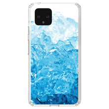 DistinctInk® Clear Shockproof Hybrid Case for Apple iPhone / Samsung Galaxy / Google Pixel - Clear Blue Ice Image Print