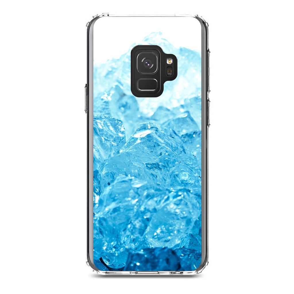 Clear Blue Ice Image Print Clear Shockproof iPhone Case, view 19