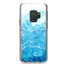 DistinctInk® Clear Shockproof Hybrid Case for Apple iPhone / Samsung Galaxy / Google Pixel - Clear Blue Ice Image Print