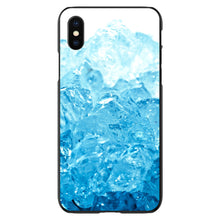 DistinctInk® Hard Plastic Snap-On Case for Apple iPhone or Samsung Galaxy - Clear Blue Ice