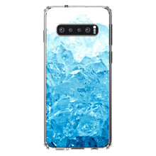 DistinctInk® Clear Shockproof Hybrid Case for Apple iPhone / Samsung Galaxy / Google Pixel - Clear Blue Ice Image Print