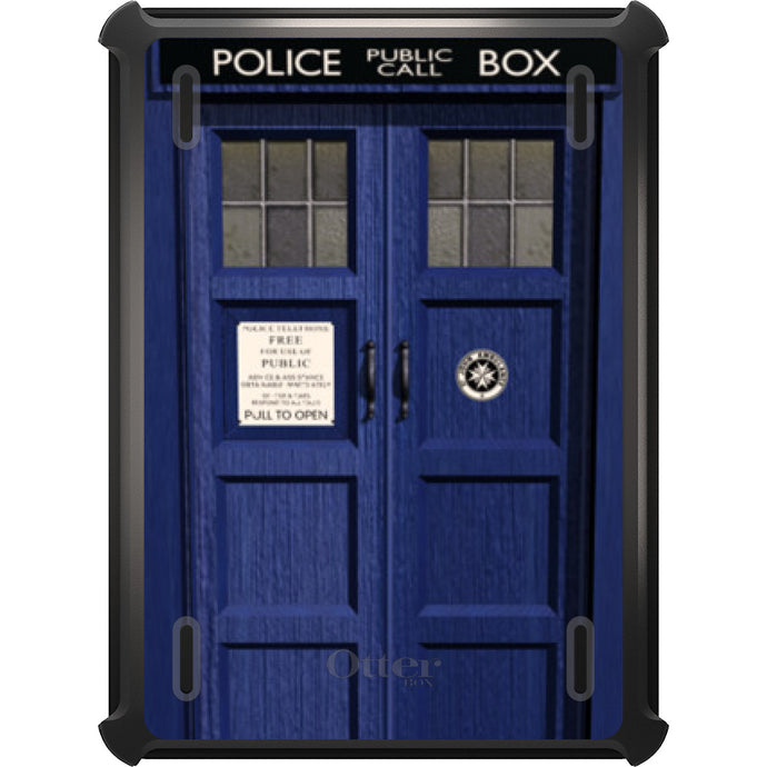 DistinctInk™ OtterBox Defender Series Case for Apple iPad / iPad Pro / iPad Air / iPad Mini - London Police Call Box TARDIS