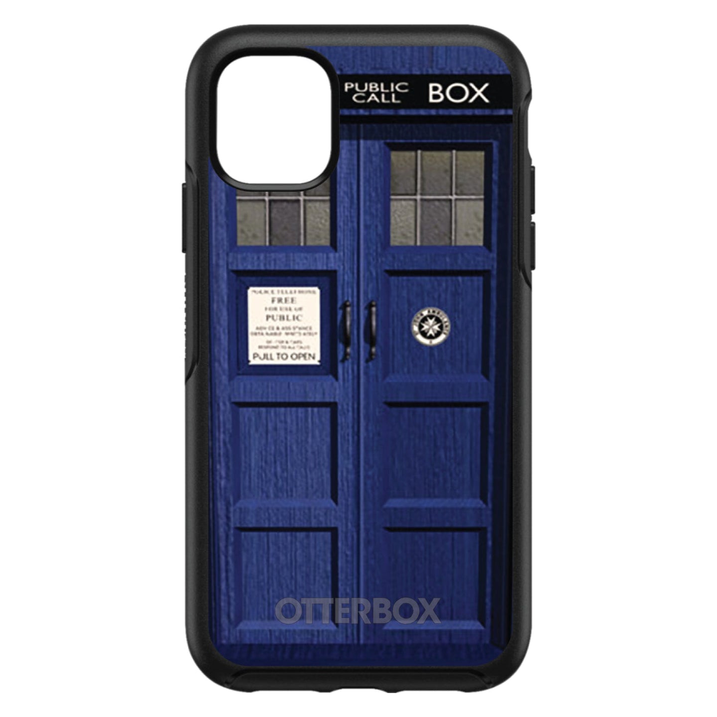DistinctInk™ OtterBox Symmetry Series Case for Apple iPhone / Samsung Galaxy / Google Pixel - London Police Call Box TARDIS