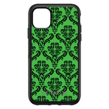 DistinctInk™ OtterBox Symmetry Series Case for Apple iPhone / Samsung Galaxy / Google Pixel - Green Black Damask Pattern