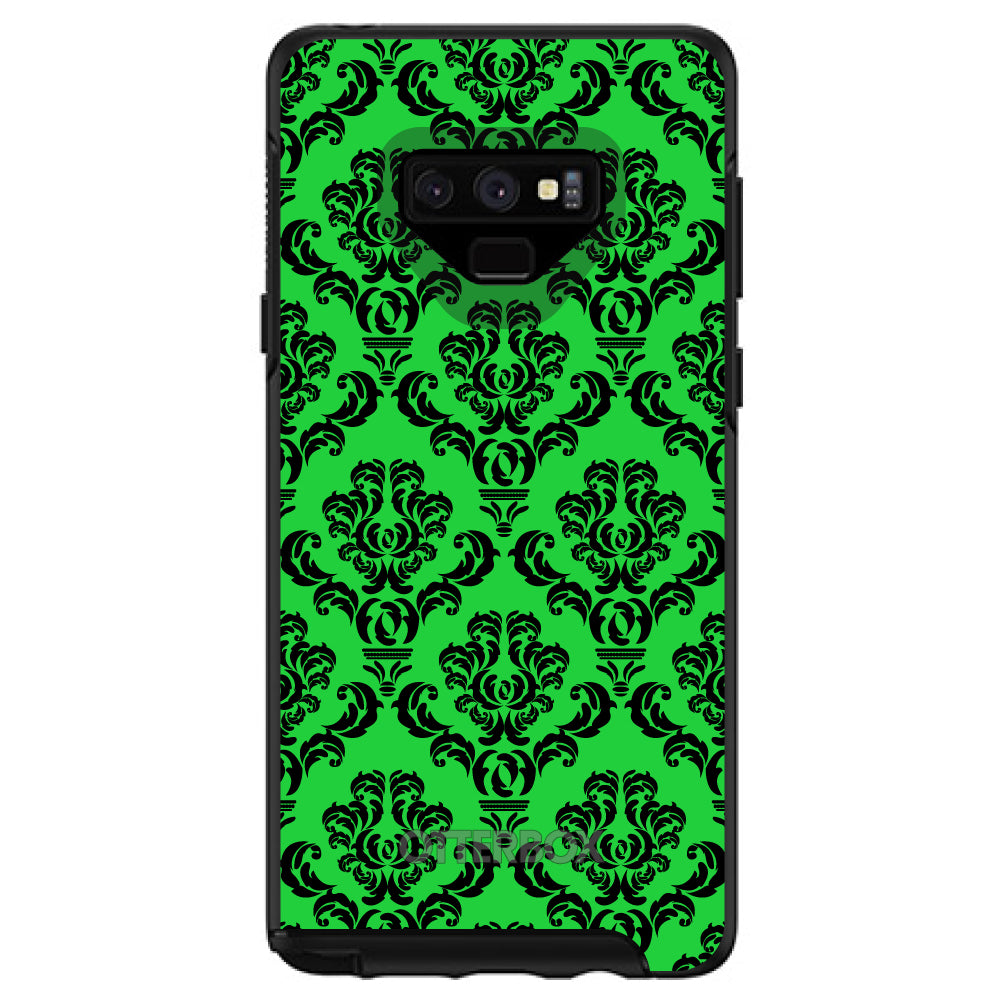 Green Black Damask Pattern OtterBox Symmetry Case for iPhone & Galaxy, view 13
