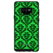 DistinctInk™ OtterBox Symmetry Series Case for Apple iPhone / Samsung Galaxy / Google Pixel - Green Black Damask Pattern
