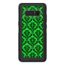 DistinctInk™ OtterBox Commuter Series Case for Apple iPhone or Samsung Galaxy - Green Black Damask Pattern