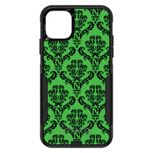 DistinctInk™ OtterBox Commuter Series Case for Apple iPhone or Samsung Galaxy - Green Black Damask Pattern