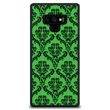 DistinctInk® Hard Plastic Snap-On Case for Apple iPhone or Samsung Galaxy - Green Black Damask Pattern