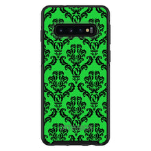 DistinctInk™ OtterBox Symmetry Series Case for Apple iPhone / Samsung Galaxy / Google Pixel - Green Black Damask Pattern