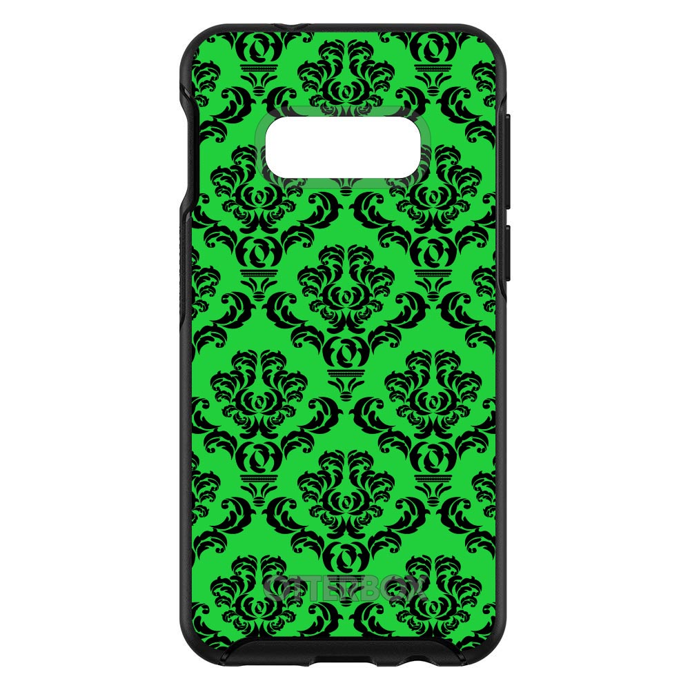 Green Black Damask Pattern OtterBox Symmetry Case for iPhone & Galaxy, view 7
