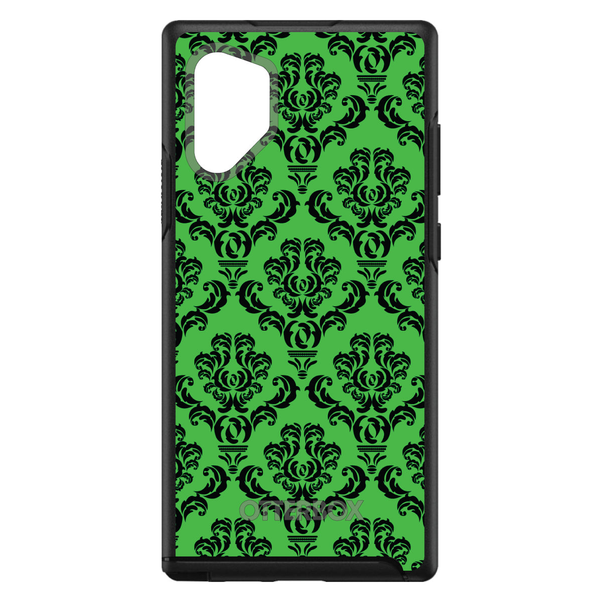 Green Black Damask Pattern OtterBox Symmetry Case for iPhone & Galaxy, view 12