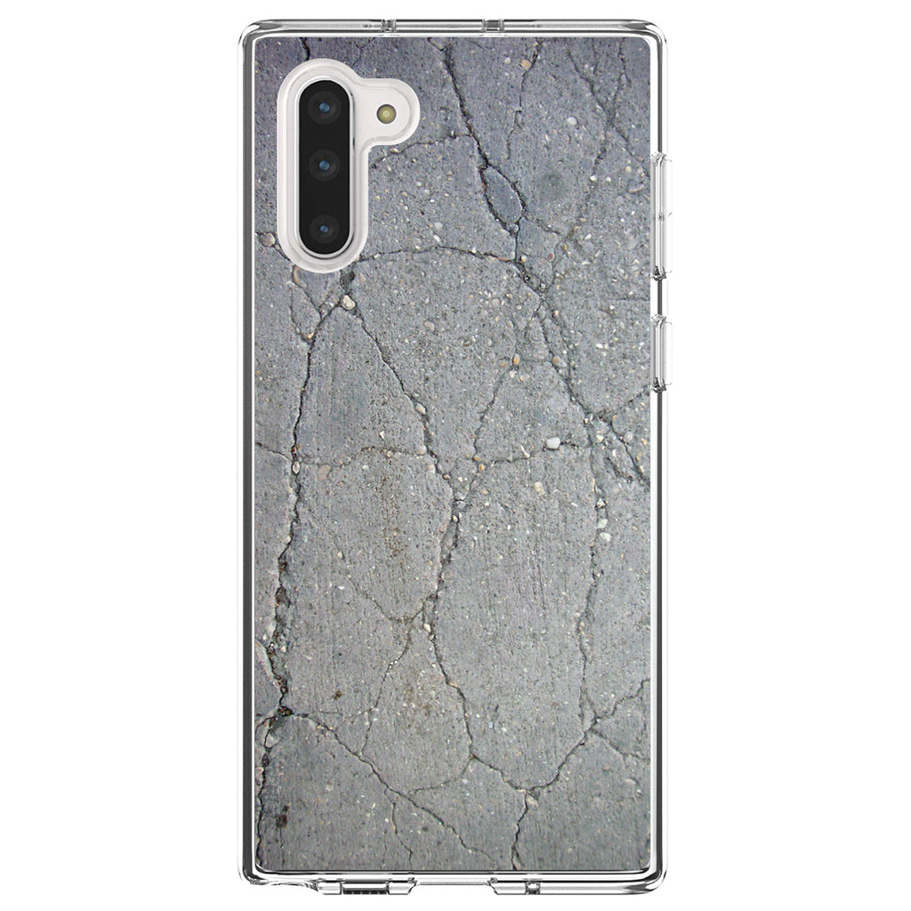 Grey Cracked Concrete Clear Shockproof iPhone Case, view 9