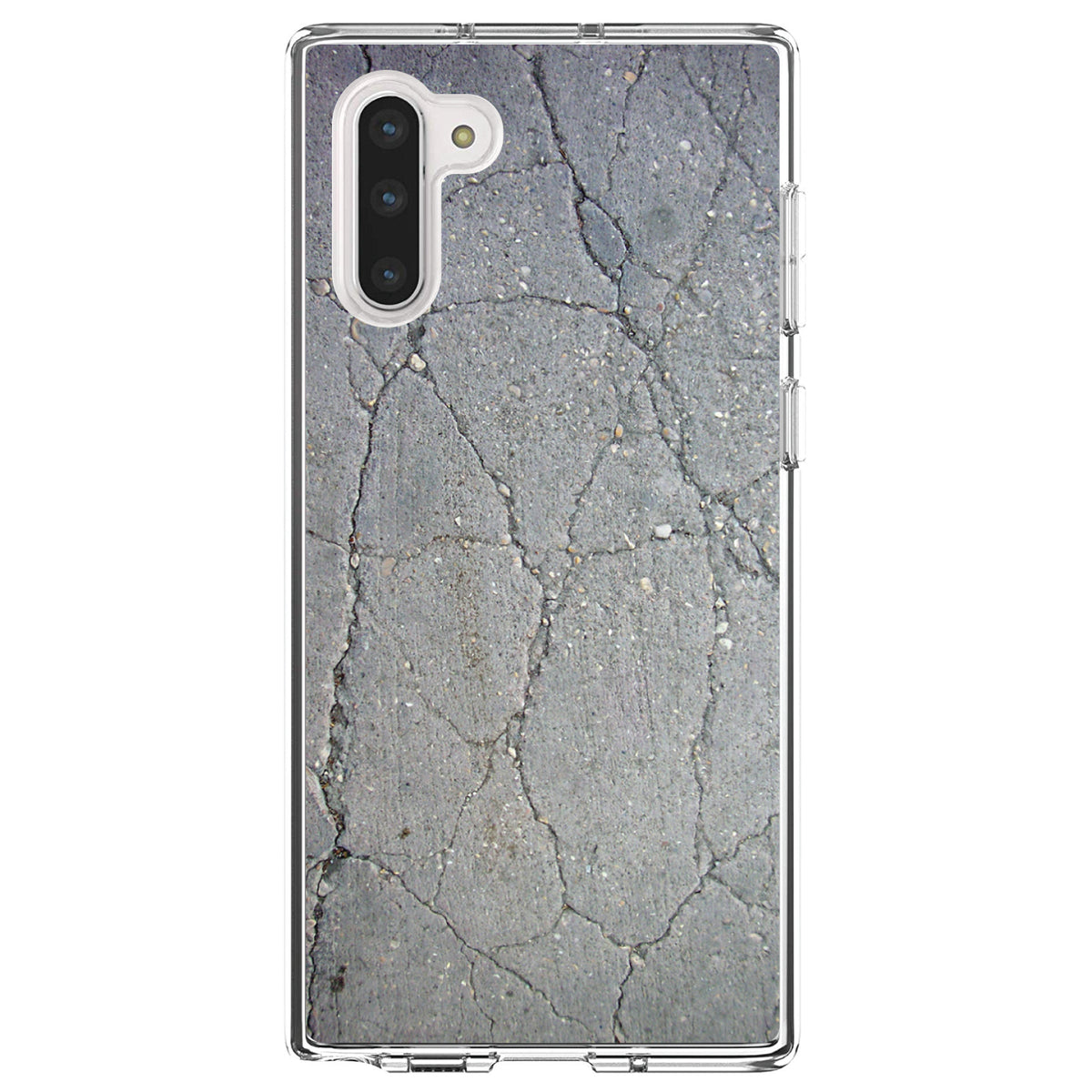 Grey Cracked Concrete Clear Shockproof iPhone Case, view 9