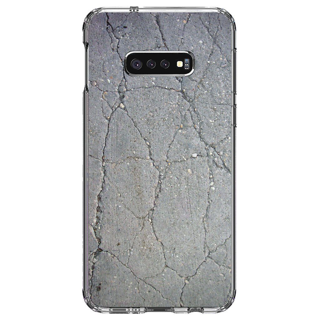 Grey Cracked Concrete Clear Shockproof iPhone Case, view 18