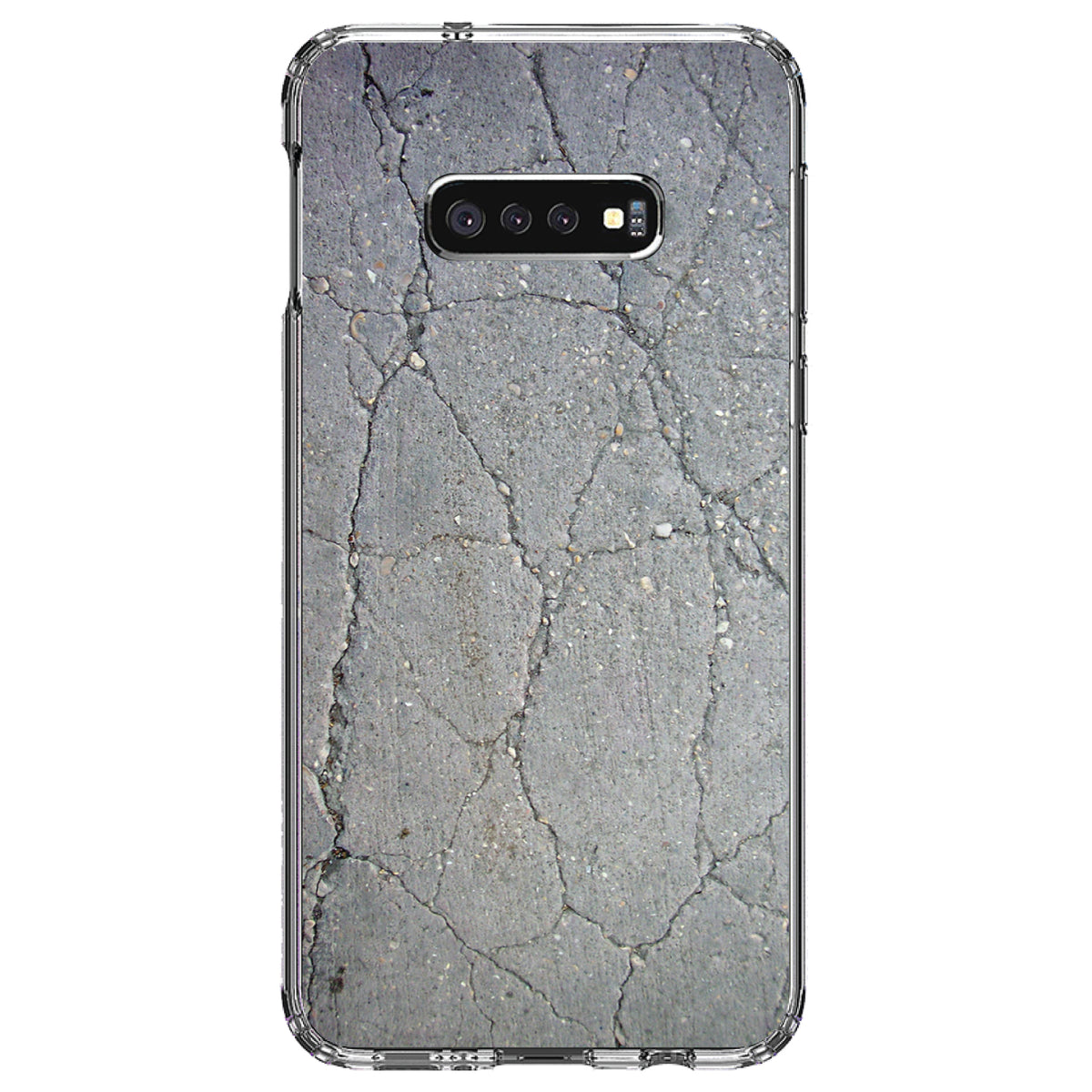 Grey Cracked Concrete Clear Shockproof iPhone Case, view 18