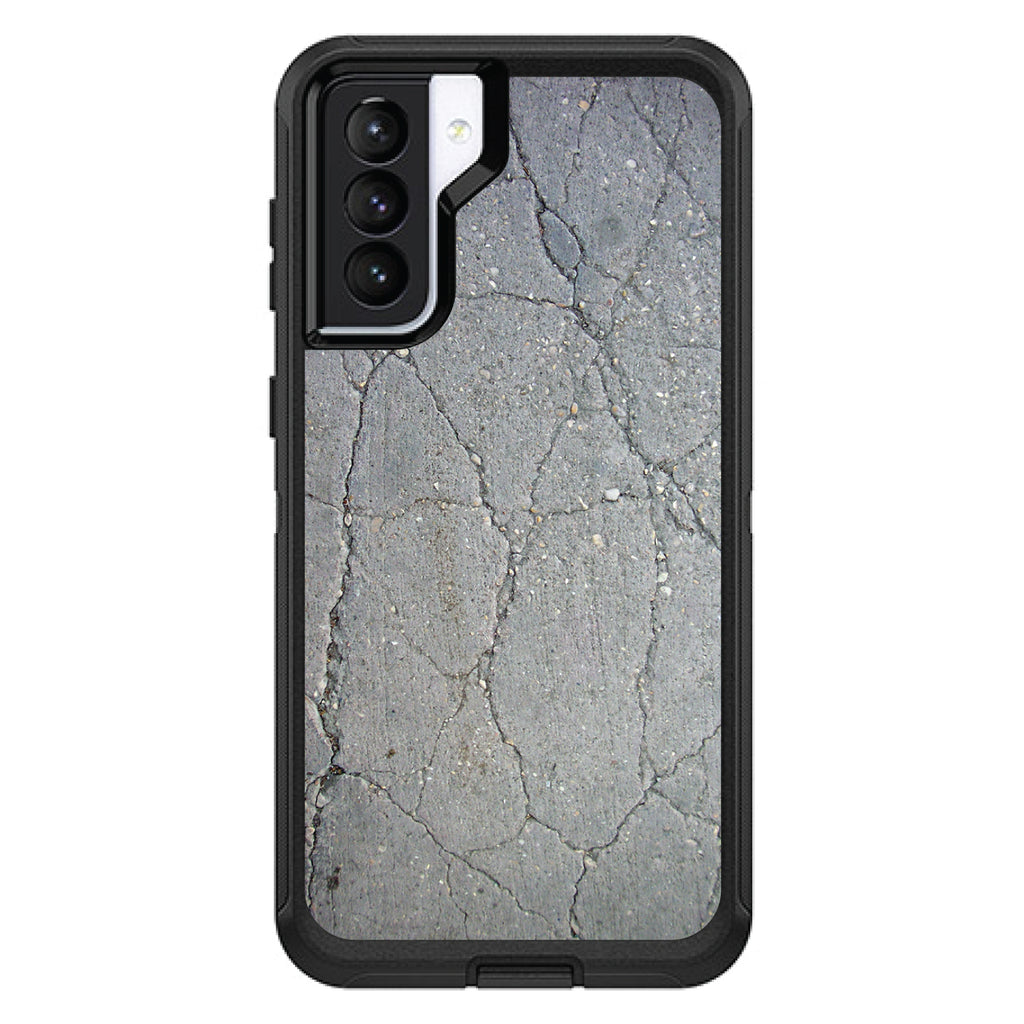 Grey Cracked Concrete OtterBox Defender Case for iPhone & Galaxy, view 5
