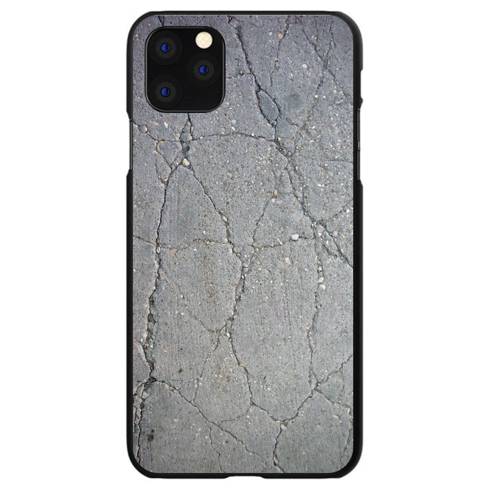 DistinctInk® Hard Plastic Snap-On Case for Apple iPhone or Samsung Galaxy - Grey Cracked Concrete