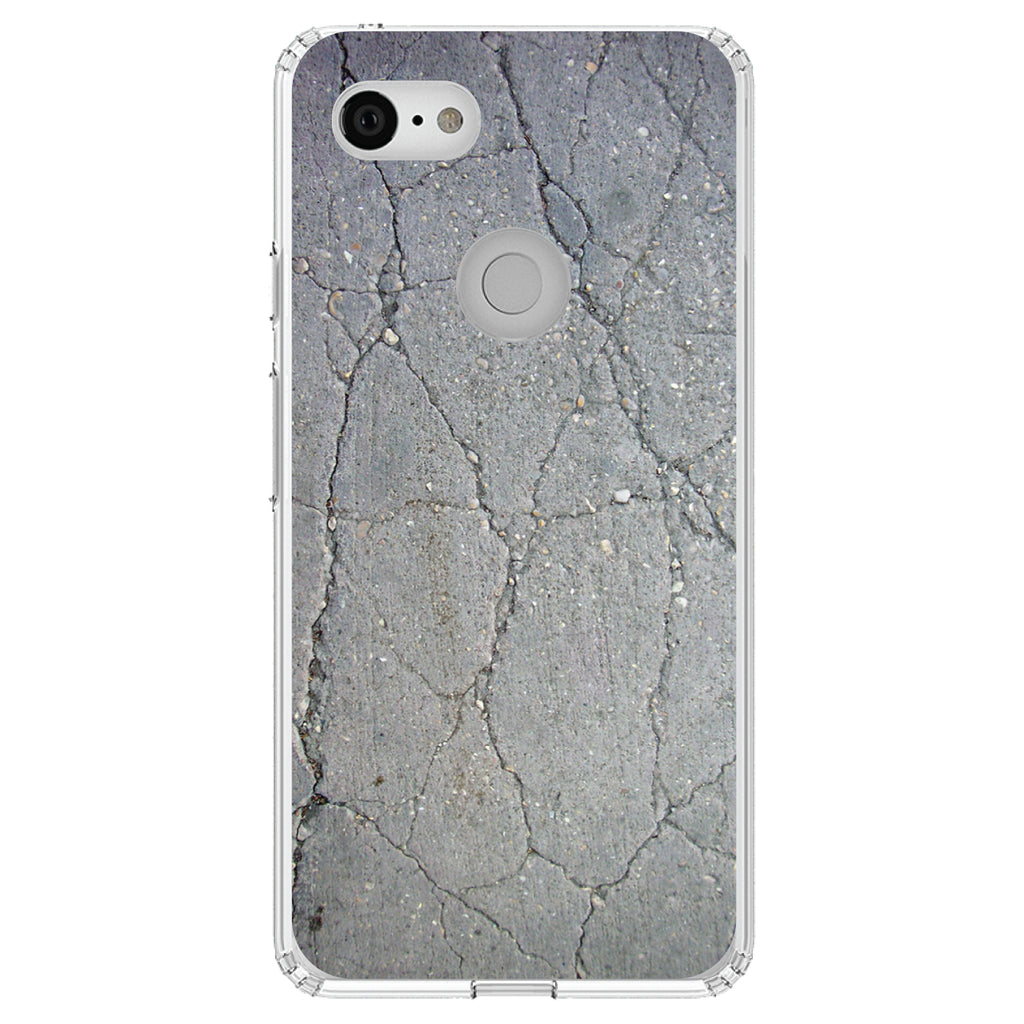 Grey Cracked Concrete Clear Shockproof iPhone Case, view 21