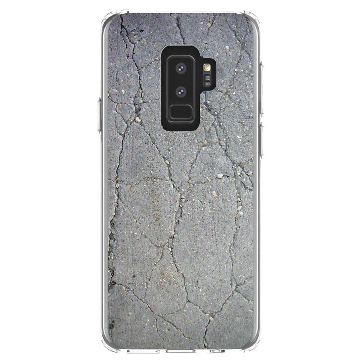 Grey Cracked Concrete Clear Shockproof iPhone Case, view 20