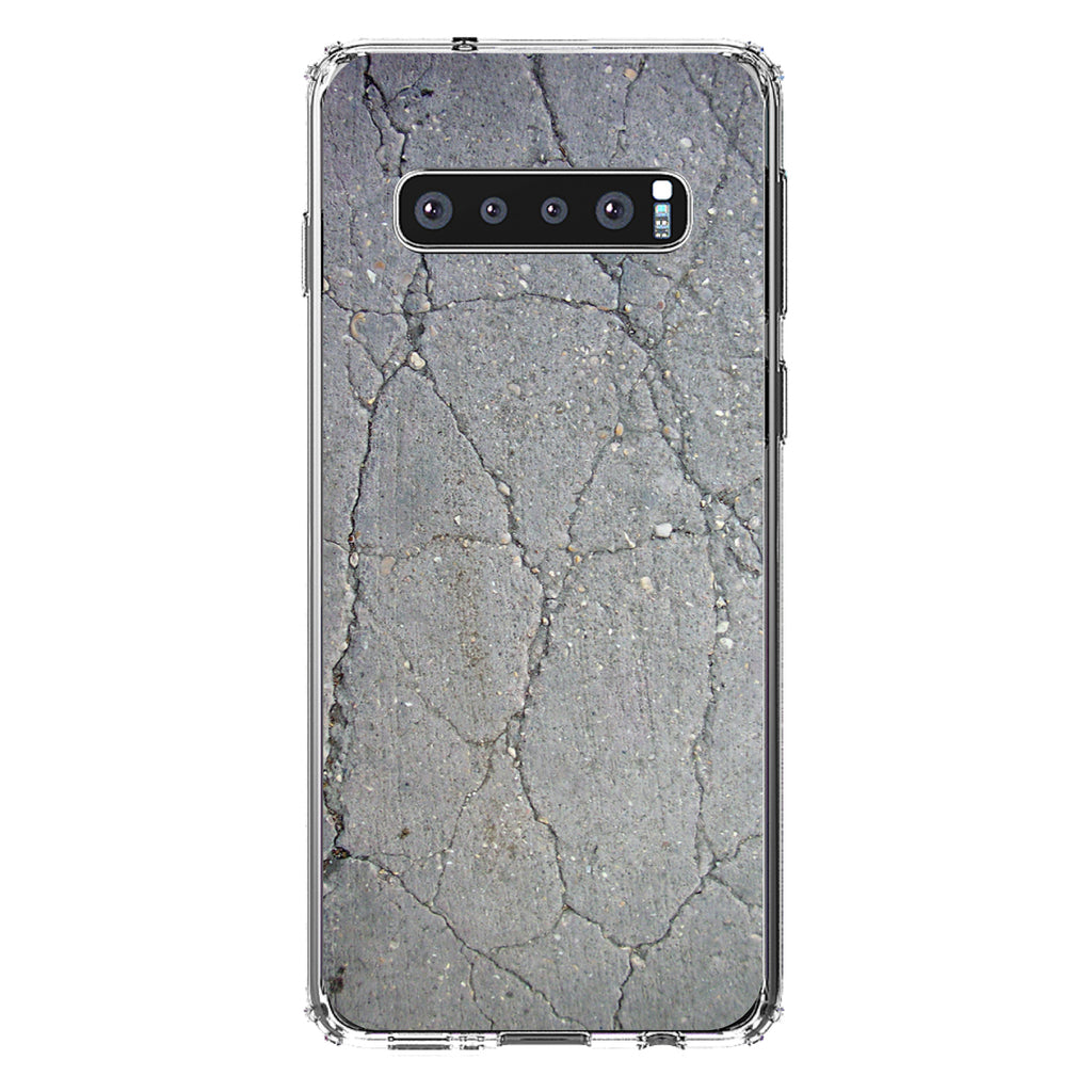 Grey Cracked Concrete Clear Shockproof iPhone Case, view 17