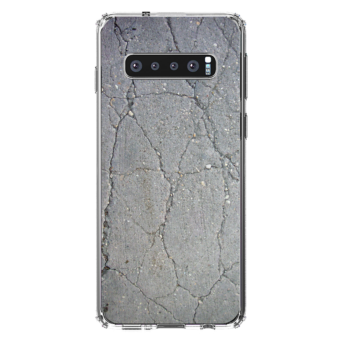 Grey Cracked Concrete Clear Shockproof iPhone Case, view 17
