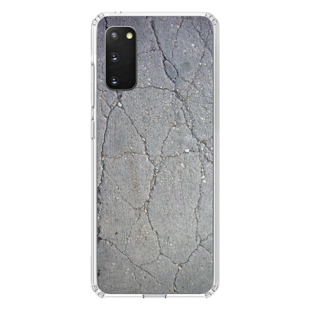 Grey Cracked Concrete Clear Shockproof iPhone Case, view 14
