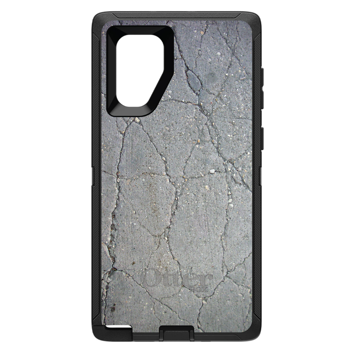 Grey Cracked Concrete OtterBox Defender Case for iPhone & Galaxy, view 14