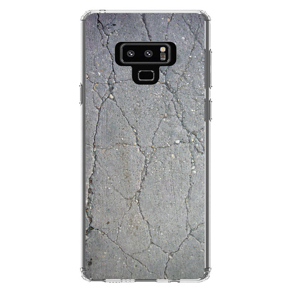 Grey Cracked Concrete Clear Shockproof iPhone Case, view 11