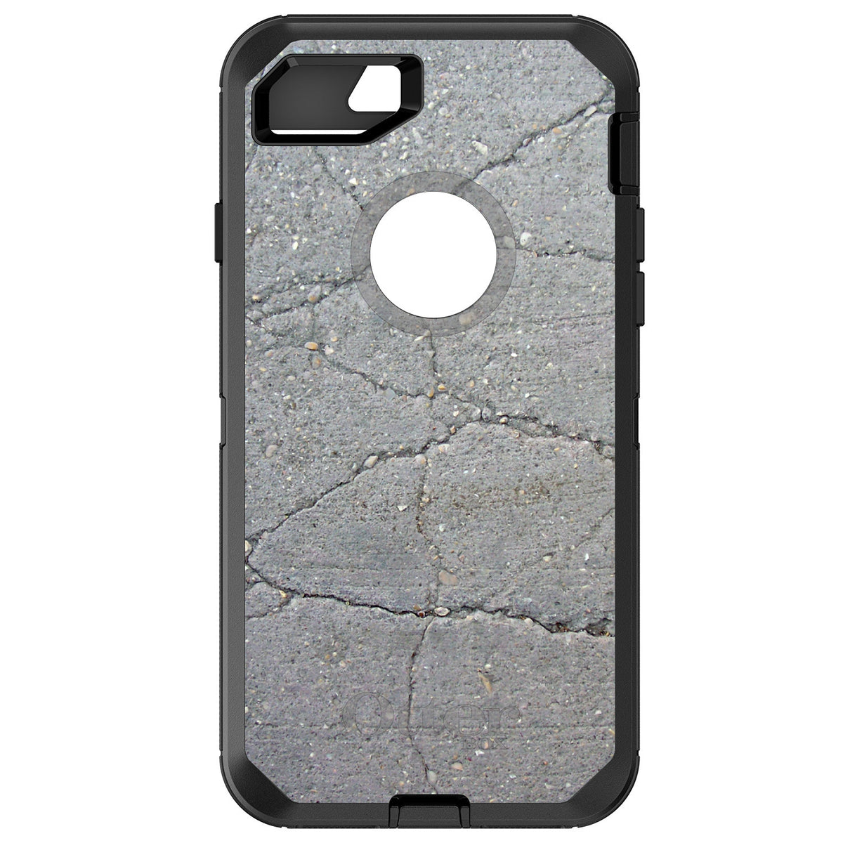 Grey Cracked Concrete OtterBox Defender Case for iPhone & Galaxy