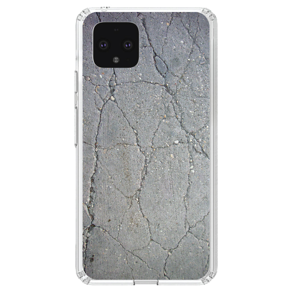 Grey Cracked Concrete Clear Shockproof iPhone Case, view 23