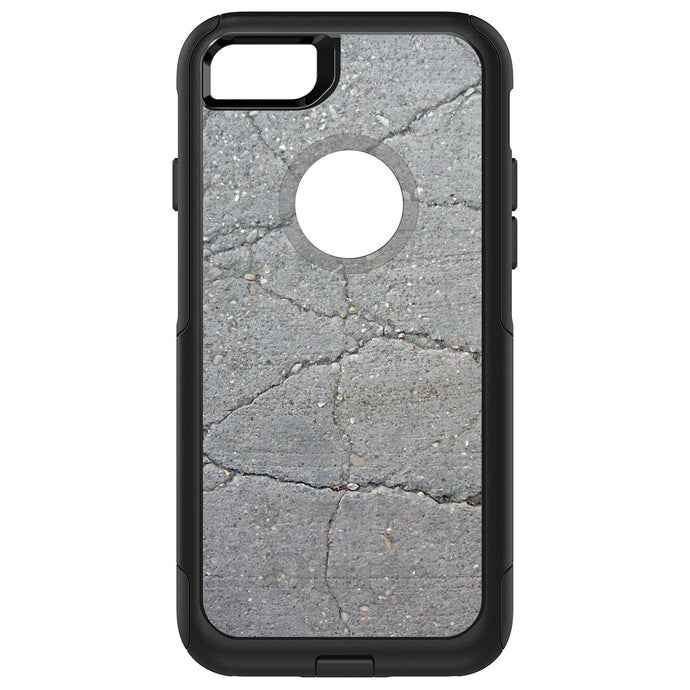 DistinctInk OtterBox Commuter Series Case for Apple iPhone or Samsung Galaxy - Grey Cracked Concrete