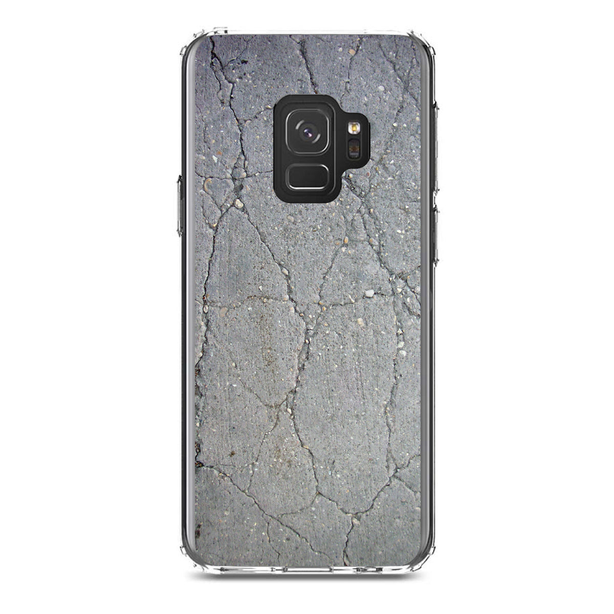 Grey Cracked Concrete Clear Shockproof iPhone Case, view 19