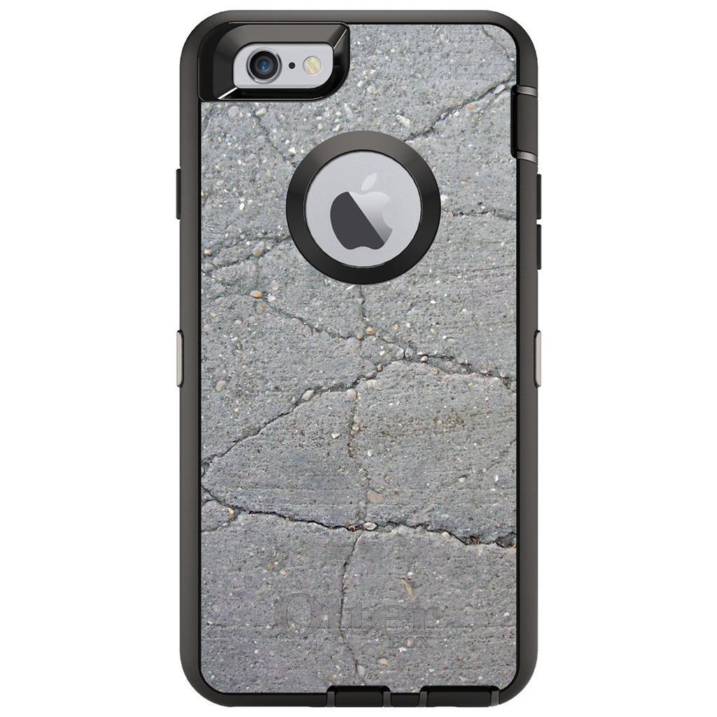 Grey Cracked Concrete OtterBox Defender Case for iPhone & Galaxy, view 4