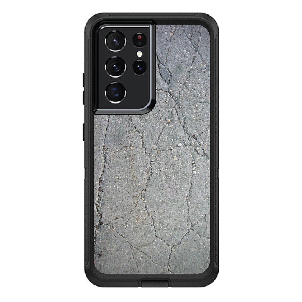 Grey Cracked Concrete OtterBox Defender Case for iPhone & Galaxy, view 7