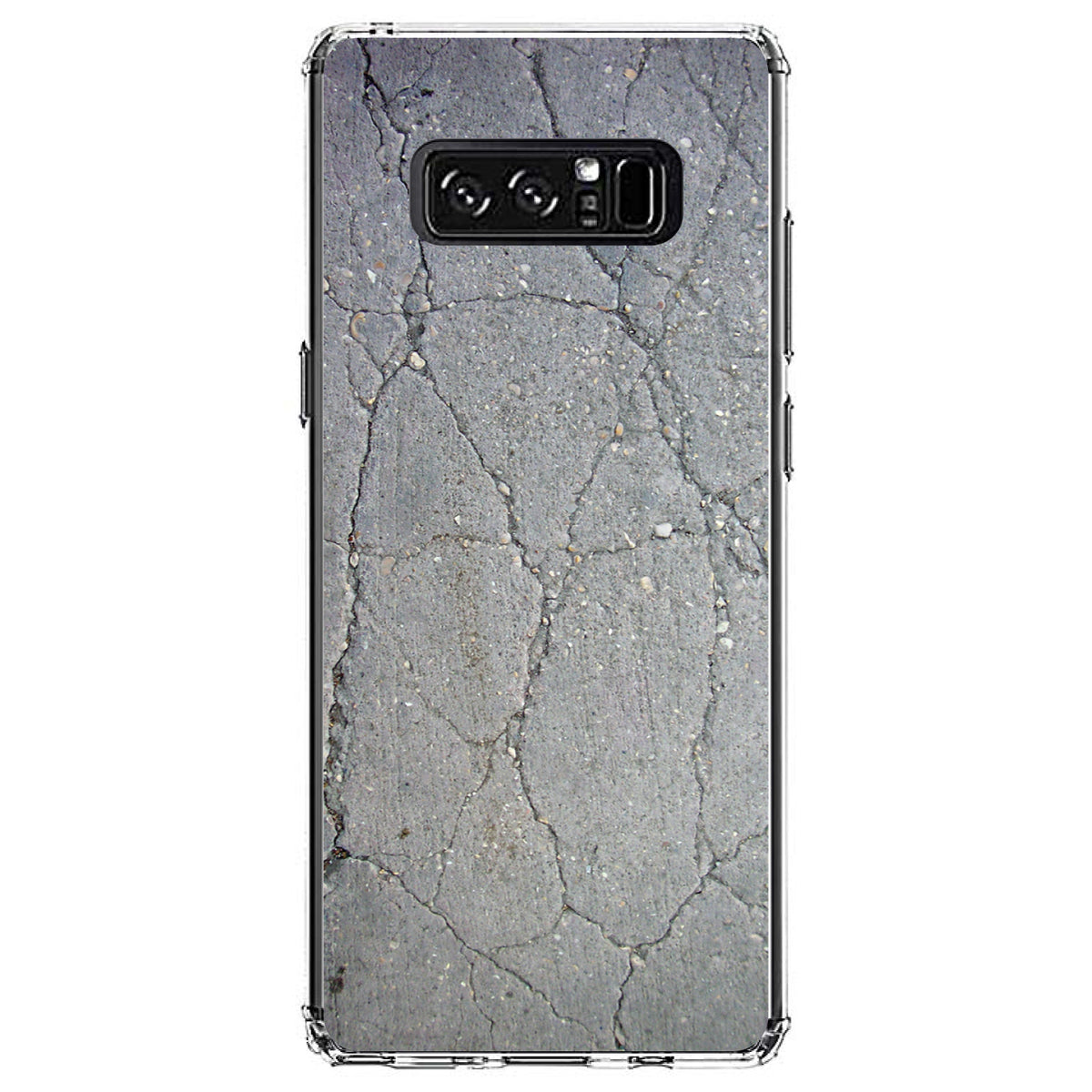 Grey Cracked Concrete Clear Shockproof iPhone Case, view 12