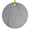 Grey Cracked Concrete Ceramic Ornament