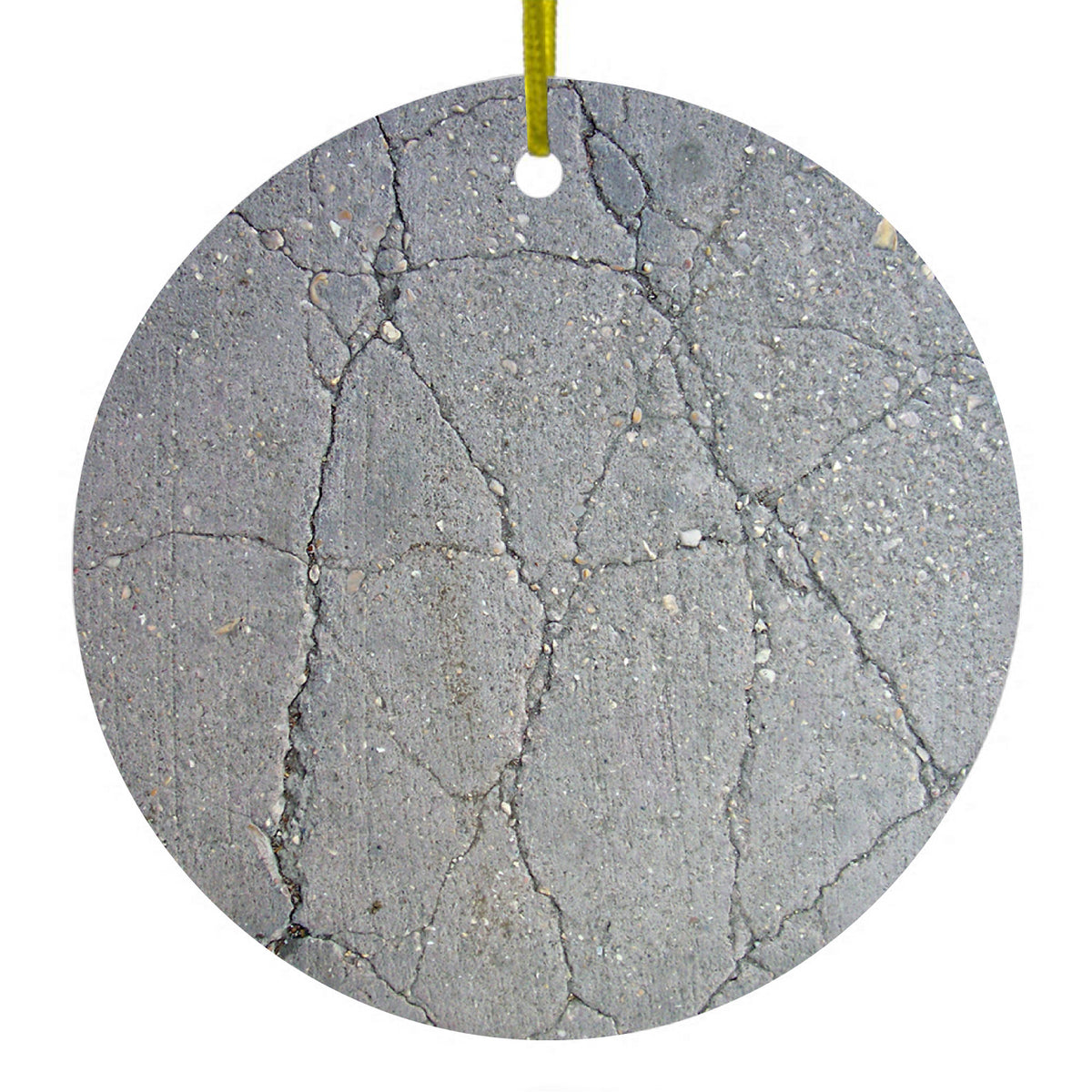 Grey Cracked Concrete Ceramic Ornament