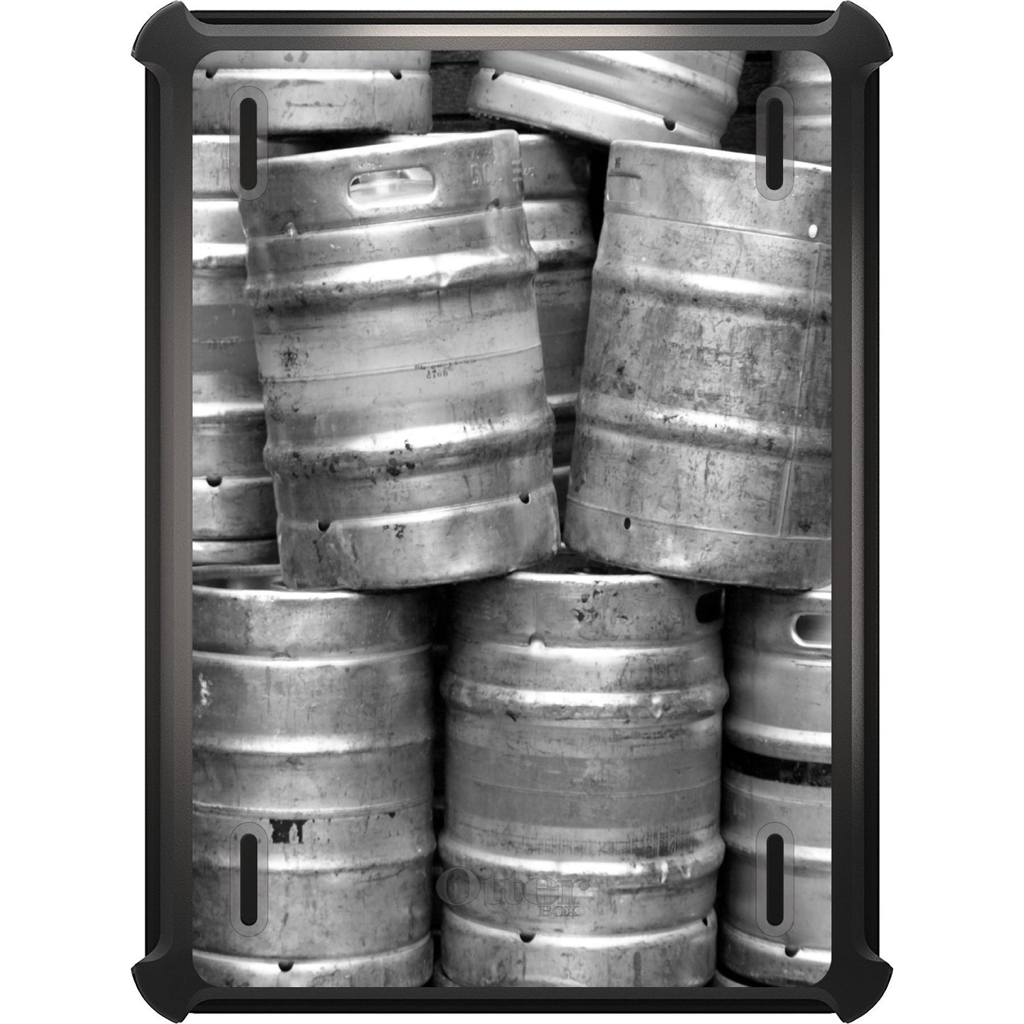 DistinctInk™ OtterBox Defender Series Case for Apple iPad / iPad Pro / iPad Air / iPad Mini - Beer Kegs