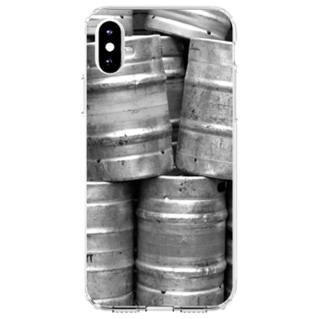 Beer Kegs Clear Shockproof iPhone Case, view 2