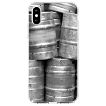 DistinctInk® Clear Shockproof Hybrid Case for Apple iPhone / Samsung Galaxy / Google Pixel - Beer Kegs