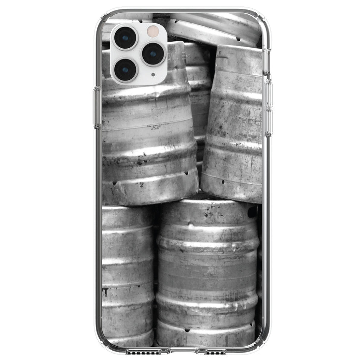 Beer Kegs Clear Shockproof iPhone Case
