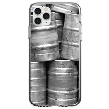 DistinctInk® Clear Shockproof Hybrid Case for Apple iPhone / Samsung Galaxy / Google Pixel - Beer Kegs