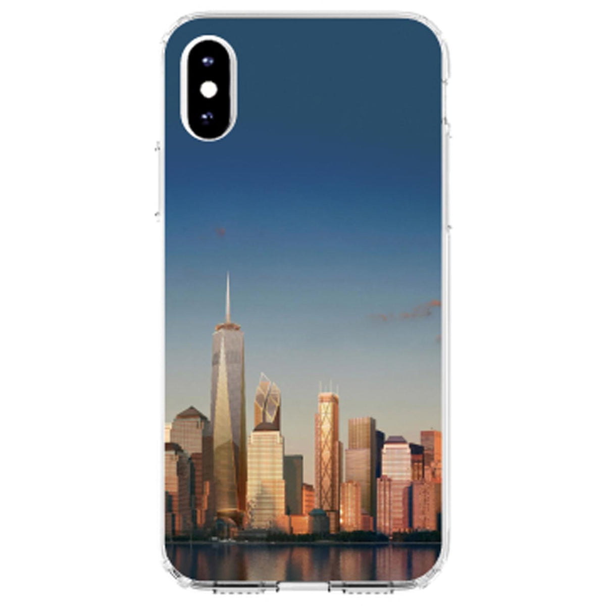 New York Skyline New Clear Shockproof iPhone Case, view 3